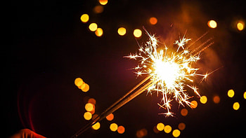 Bucket of sparklers, Festive celebration, Exciting vibes, Party atmosphere HD wallpaper