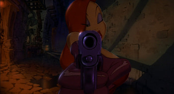 Feeling Lucky ?, red head, gun, Jessic Rabbit, fantasy HD wallpaper