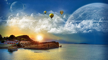 3D Space Art for Background Wide HD wallpaper