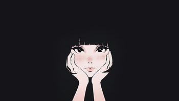 Teen girl, minimal HD wallpaper