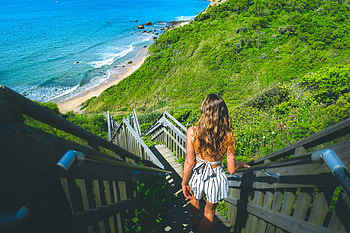 Block Island, Mohegan Bluffs, Coastal beauty, Scenic vista HD wallpaper
