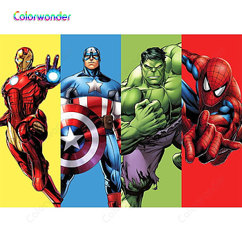 Cartoon Series Superhero Theme Backdrops for Kids graphy Captain America Iron Man Spider man with Hulk Colorful Background. Background. - AliExpress, Captain America Christmas HD phone wallpaper