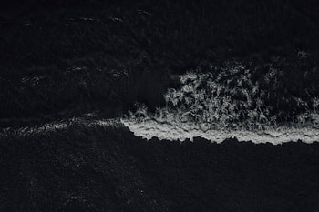 Nature, Sea, Waves, View From Above, Bw, Chb HD wallpaper