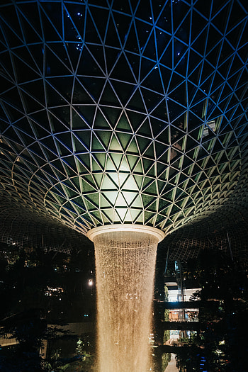 Water, Fountain, Building, Miscellanea, Miscellaneous, Waterfall, Design HD phone wallpaper