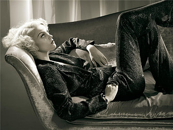 DIVA, blonde, bw, grapy, woman, beauty HD wallpaper