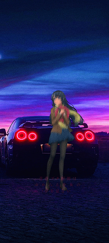 GT-R, automotive lighting, animé HD phone wallpaper