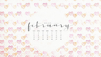 Valentines February Calendar Sarah Hearts HD wallpaper