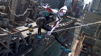 Spidergwen Digital Art, gwen, gwen-stacy, artwork, artist, digital-art, superheroes, deviantart HD wallpaper