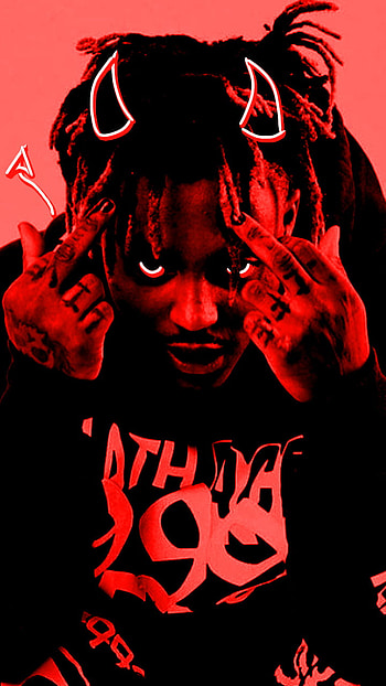 Juice wrld red devil, edit, juice wrld, Halloween HD phone wallpaper