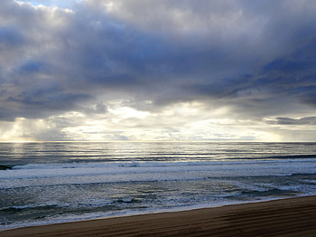 Nature, Sky, Sand, Shore, Bank, Atlantic Ocean HD wallpaper