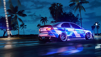 Need for Speed Heat, Mitsubishi Lancer, resolution, Gaming HD wallpaper