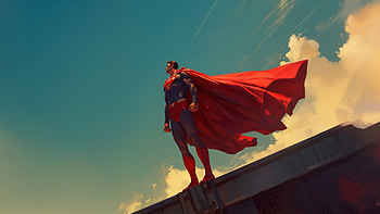 Superman Power Stance, superman, superheroes, artwork, digital-art, art HD wallpaper