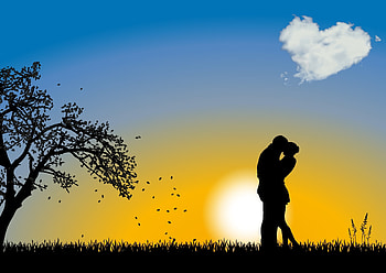 Love, Vector, Couple, Pair, Romance, Cloud HD wallpaper