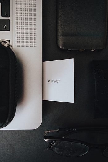 Words, Inscription, Notebook, Happiness, Glasses, Spectacles, Laptop HD phone wallpaper