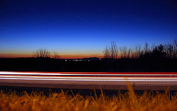 Nature, Grass, Road, Lines, Evening, Track, Route HD wallpaper
