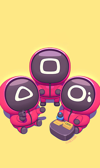 Minimalist Squid Game Trio – Iconic TV Show , minimalist, TV Show, Squid Game HD phone wallpaper