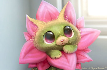 Catticus Katt, pink, pisici, fantasy, green, piper thibodeau, cat, cactus HD wallpaper
