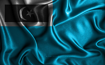 Dungun Terengganu District flag, , district of Terengganu, silk wavy flags, Day of Dungun Terengganu District, fabric flags, Flag of Dungun Terengganu District, 3D art, Asia, Dungun Terengganu District, Malaysia HD wallpaper