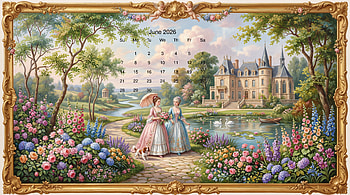 June 2026 — Chateau Garden Calendar, June 2026 Calendar HD wallpaper