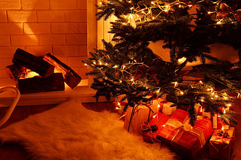 ☆ Merry Christmas ☆, winter, holidays, santa clause, fireplace, xmas, christmas presents, season, christmas decoration, santa, christmas tree, merry christmas, gifts, fir tree, tree, SkyPhoenixX1, decoration, christmas gifts, silent night, christmas, lights, christmas lights HD wallpaper