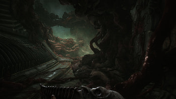 Scorn game, Eerie atmosphere, Dark corridors, Disturbing visuals HD wallpaper