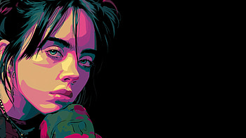 Billie Eilish Minimalist Music, music, Billie Eilish, minimalist HD wallpaper