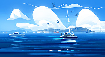 Boat Illustration , boat, illustration, artist, artwork, digital-art, behance HD wallpaper
