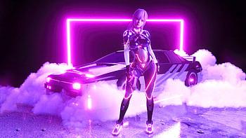 I Am Neon, neon, cyberpunk, scifi, artist, artwork, digital-art, artstation HD wallpaper