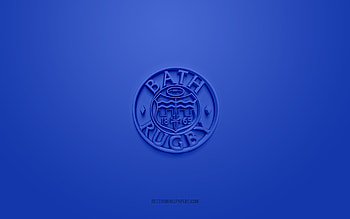 Bath Rugby, creative 3D logo, blue background, Premiership Rugby, 3d emblem, English rugby Club, England, 3d art, rugby, Bath Rugby 3d logo HD wallpaper
