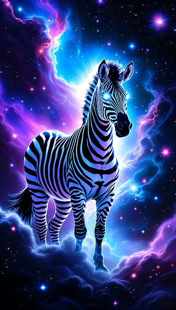 Cosmic Zebra : Dive into a Stellar Journey!, Animal, space, cosmic, surreal HD phone wallpaper