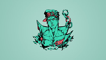 Anime anime JoJo's Bizarre Adventure: Stardust Crusaders Jotaro Kujo turquoise pink schoolboys Japanese HD wallpaper