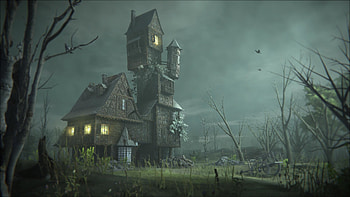 Haunted House, Real-time environment project HD wallpaper
