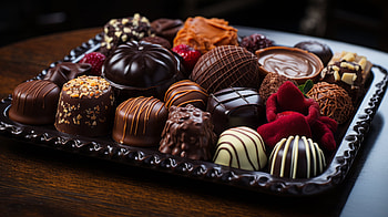 Decadent Chocolate Delights, AI Art, food, chocolate HD wallpaper