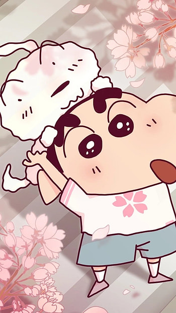 Shinchan And Doraemon, Beautiful, Floral Theme HD phone wallpaper