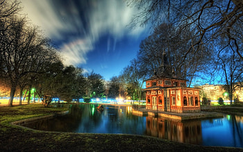 Beautiful View, graphy, trees, r, nature, pond HD wallpaper