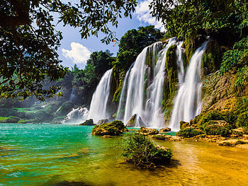 Ban Gioc Waterfall, China Vietnam, , and mobile HD wallpaper