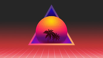 Synthwave Outrun Trees , synthwave, outrun, artist, artwork, digital-art HD wallpaper