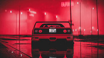 Sports, Night, Ferrari, Cars, Wet, Neon, Sports Car HD wallpaper