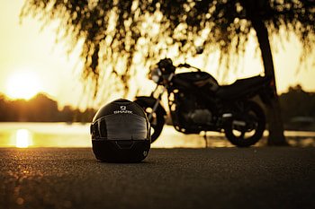 Motorcycles, Asphalt, Helmet, Motorcycle HD wallpaper