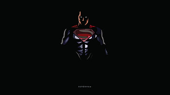 Superman, dark, minimal HD wallpaper