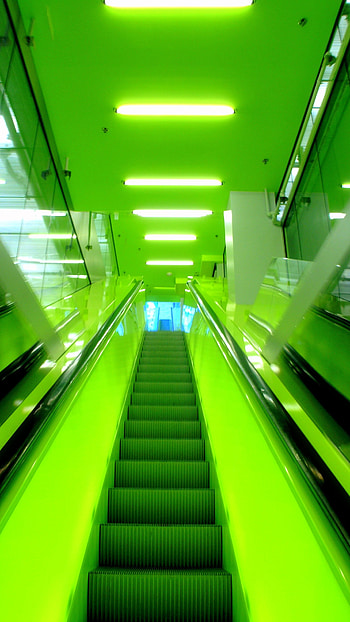 Green Aesthetic, Green Stairs HD phone wallpaper