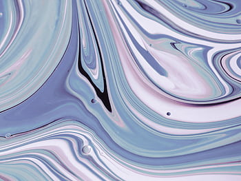 Captivating abstract swirl pattern in pastel hues, showcasing acrylic paint fluidity. HD wallpaper