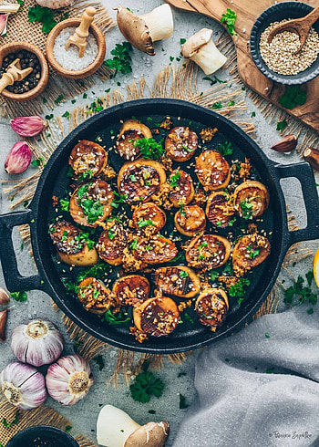 Oyster mushrooms, Vegan scallops, King oyster mushroom, Bianca Zapatka recipes HD phone wallpaper