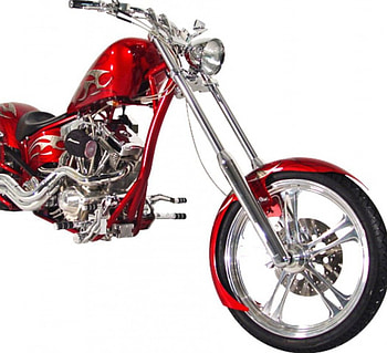 Costom Chopper , bike, chopper, red HD wallpaper