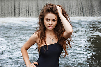 Unknown Model, river, babe, lady, model, water, woman HD wallpaper