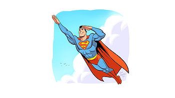 Superman, flight, artwork HD wallpaper