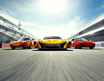 Mclaren, sports cars, on track HD wallpaper