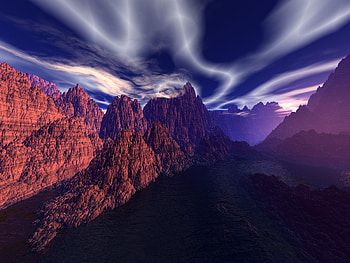 Nature, Rivers, Sky, Mountains, hop HD wallpaper