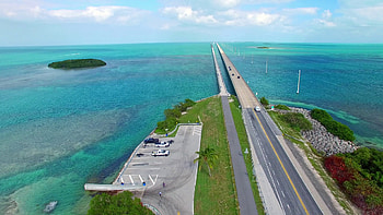 Florida Keys aerial view of Overseas Highway Bridge Stock Video Footage - VideoBlocks HD wallpaper