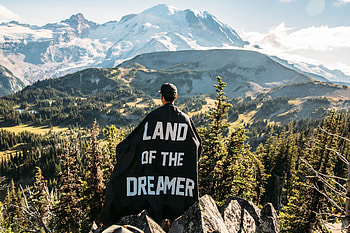Mountains, Words, Inscription, Plaid HD wallpaper